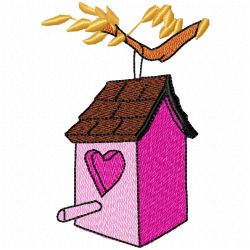 Bird Houses Embroidery Design 3 Bird Houses Embroidery Design 3
